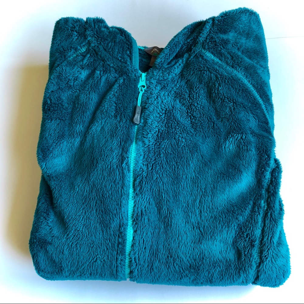 EDDIE BAUER Plush Fleece Jacket Hoodie Medium Women’s - Picture 7 of 14